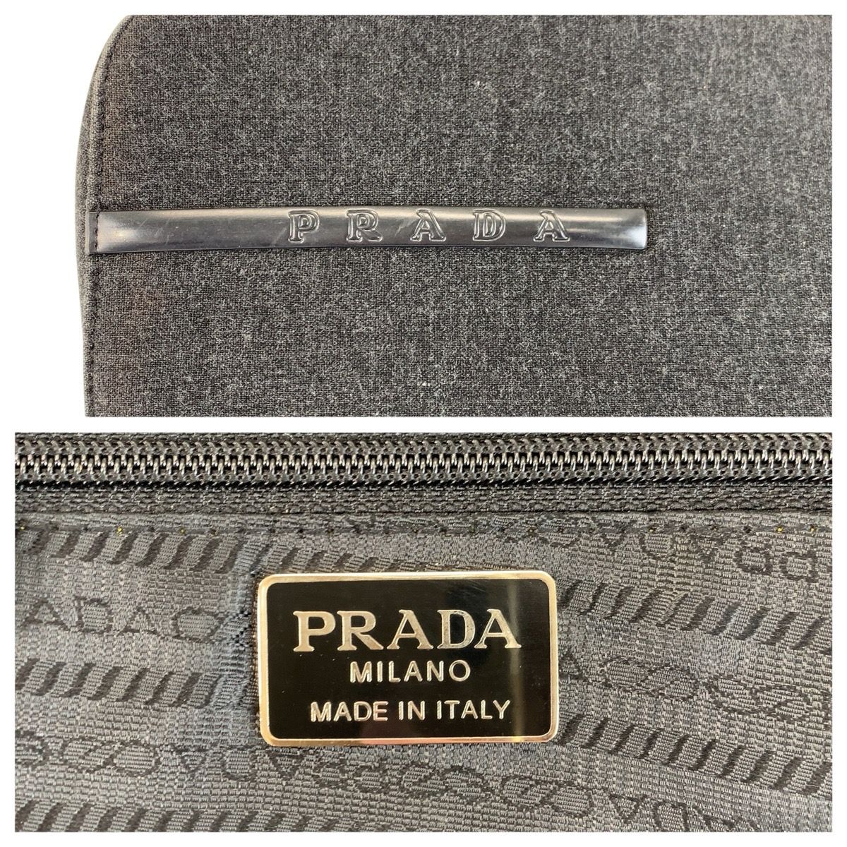 Prada Sports Gray Canvas Tote — view 3
