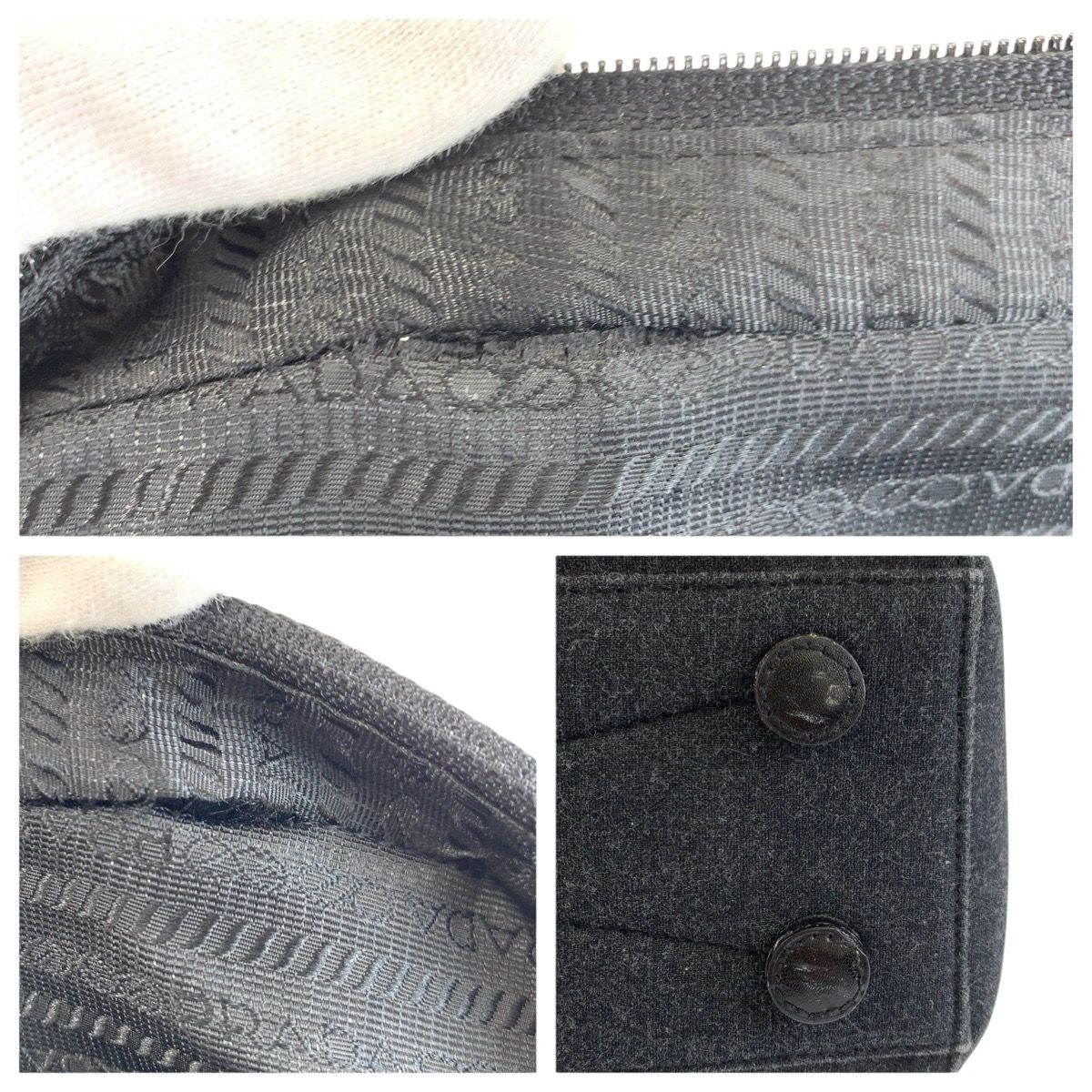 Prada Sports Gray Canvas Tote — view 5