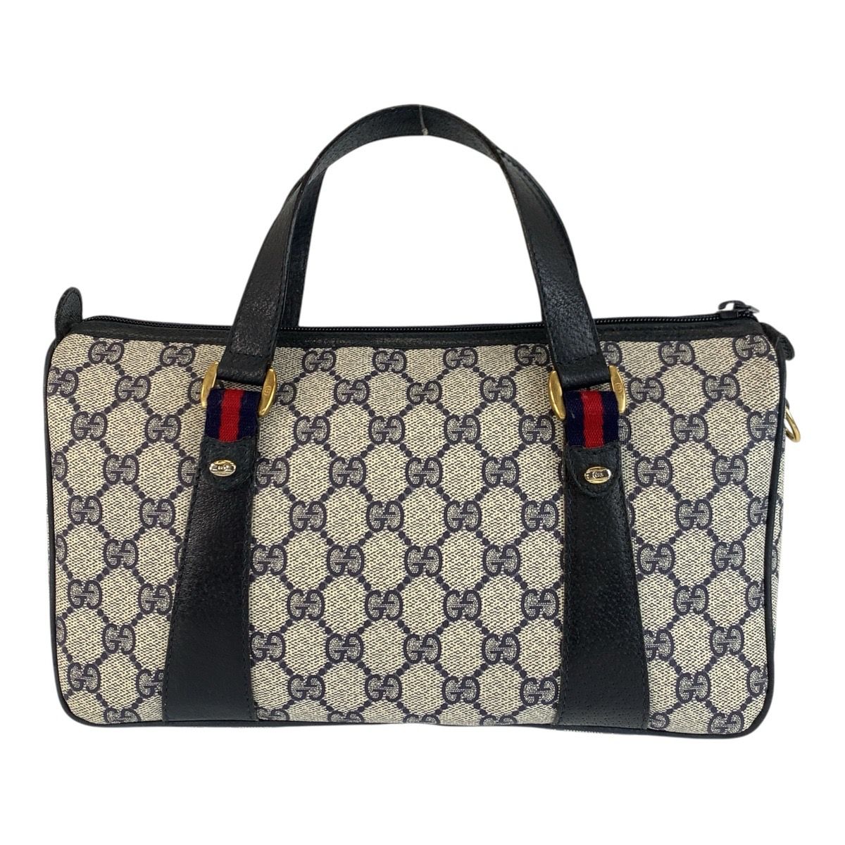 Gucci Vintage Sherry Line Gray GG Supreme Canvas Handbag Mini — view 2