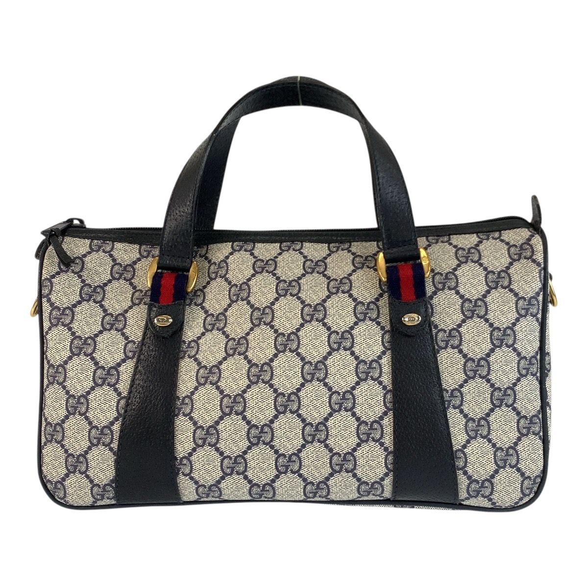 Gucci Vintage Sherry Line Gray GG Supreme Canvas Handbag Mini