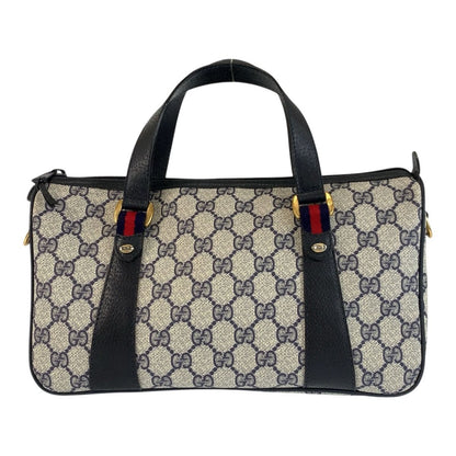Gucci Vintage Sherry Line Gray GG Supreme Canvas Handbag Mini