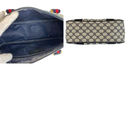 Gucci Vintage Sherry Line Gray GG Supreme Canvas Handbag Mini — view 9