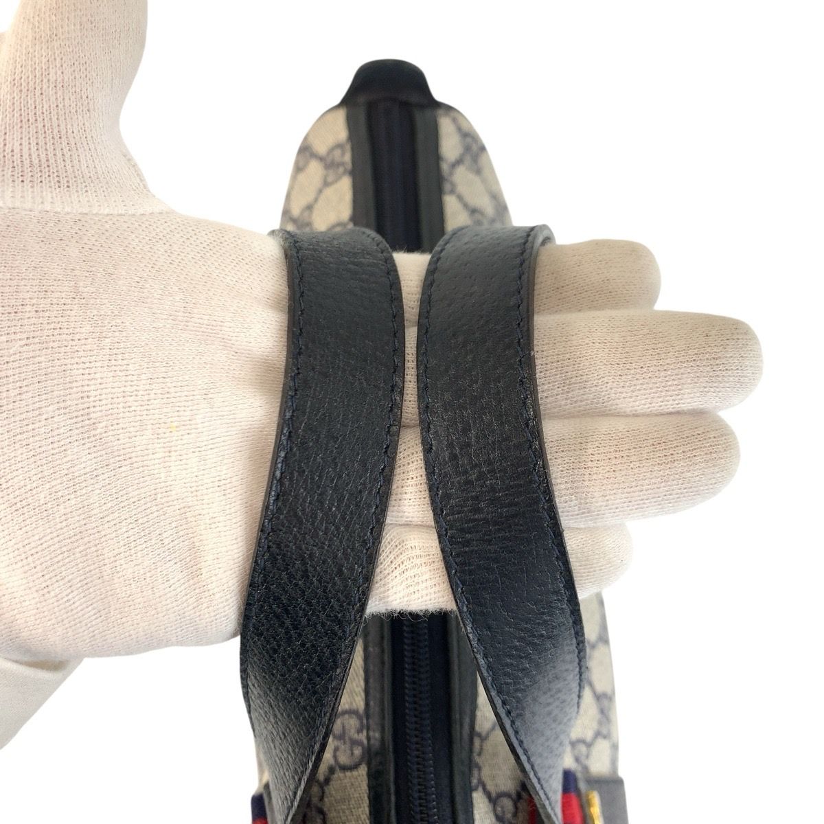 Gucci Vintage Sherry Line Gray GG Supreme Canvas Handbag Mini — view 8