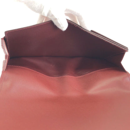 Cartier Must Line Wine Red Bordeaux Leather Clutch — view 8
