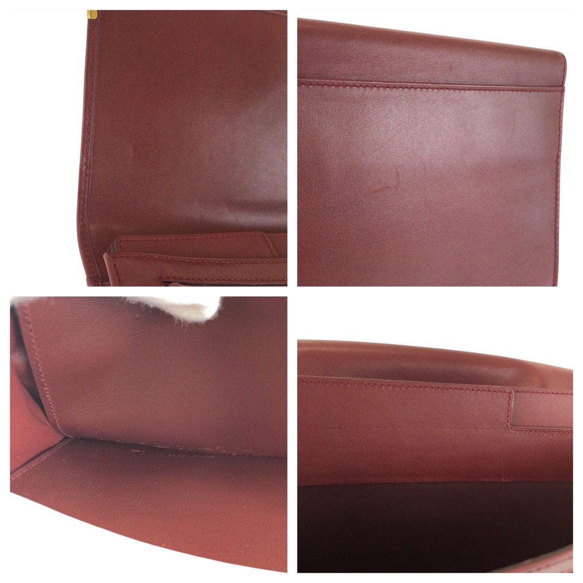 Cartier Must Line Wine Red Bordeaux Leather Clutch — view 6