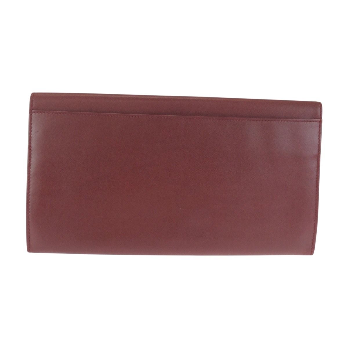 Cartier Must Line Wine Red Bordeaux Leather Clutch — view 2