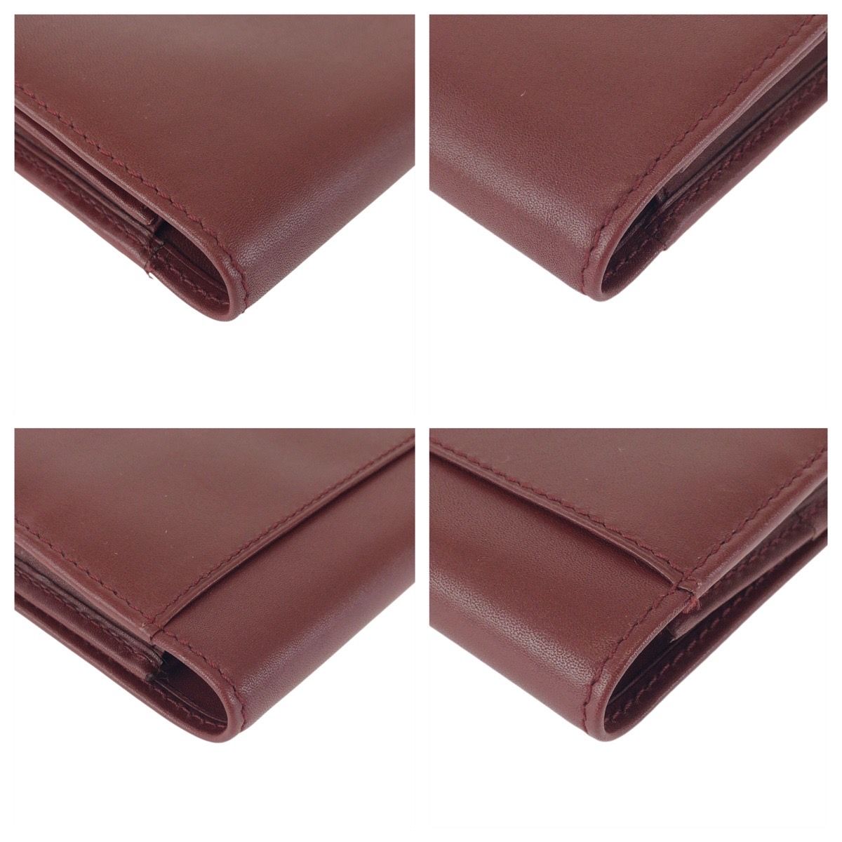 Cartier Must Line Wine Red Bordeaux Leather Clutch — view 4