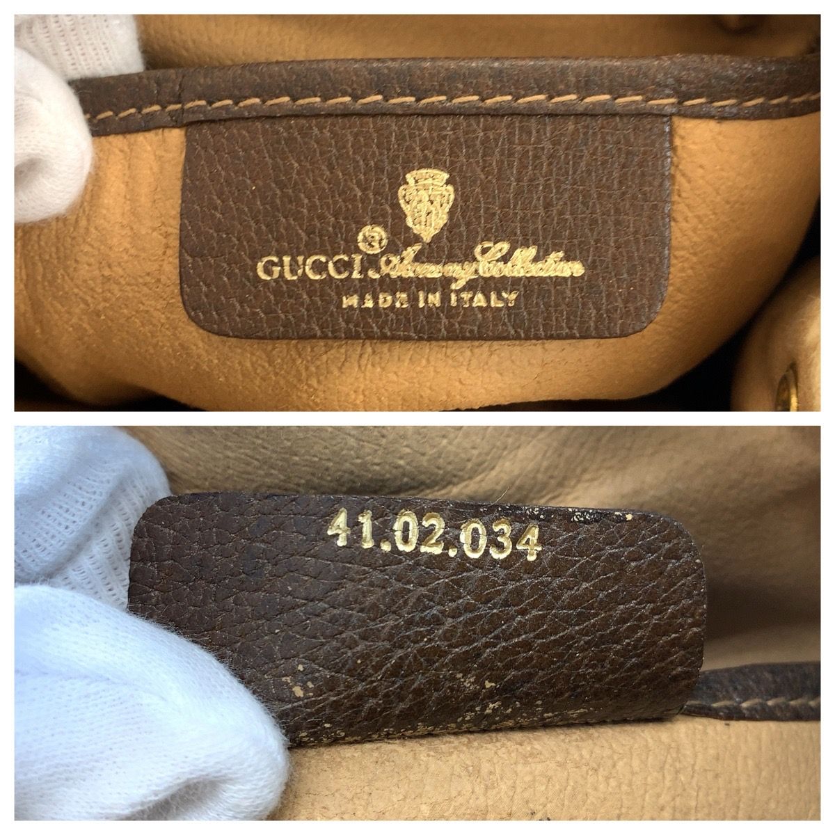 Gucci Vintage Sherry Line Beige Brown GG Supreme Canvas Shoulder Bag — view 3