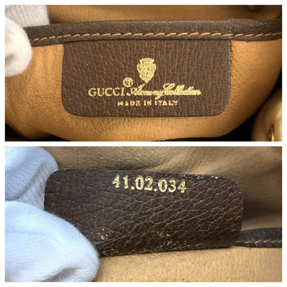 Gucci Vintage Sherry Line Beige Brown GG Supreme Canvas Shoulder Bag — view 3