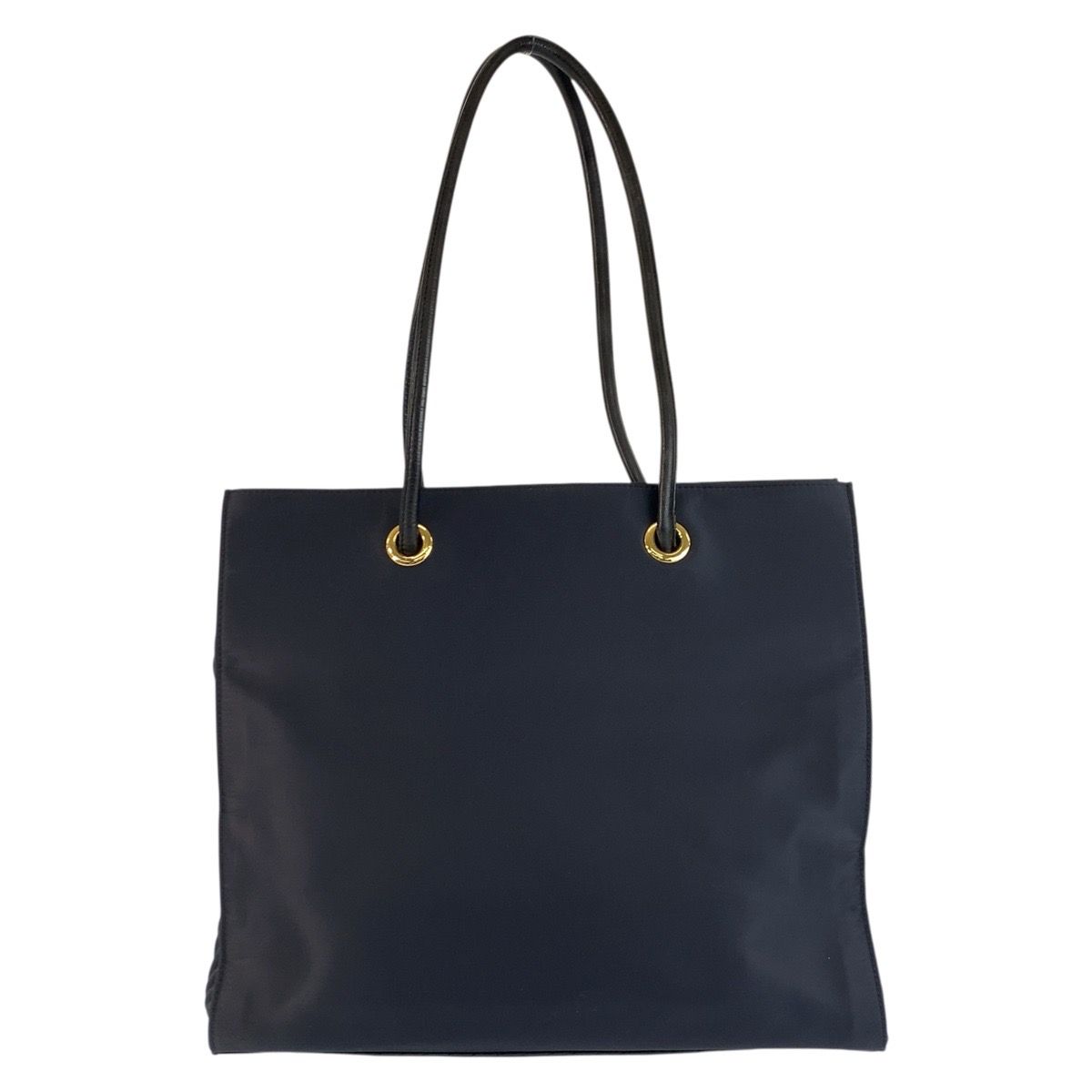 Saint Laurent Yves YSL Navy Gold Nylon Tote Shoulder Bag — view 2