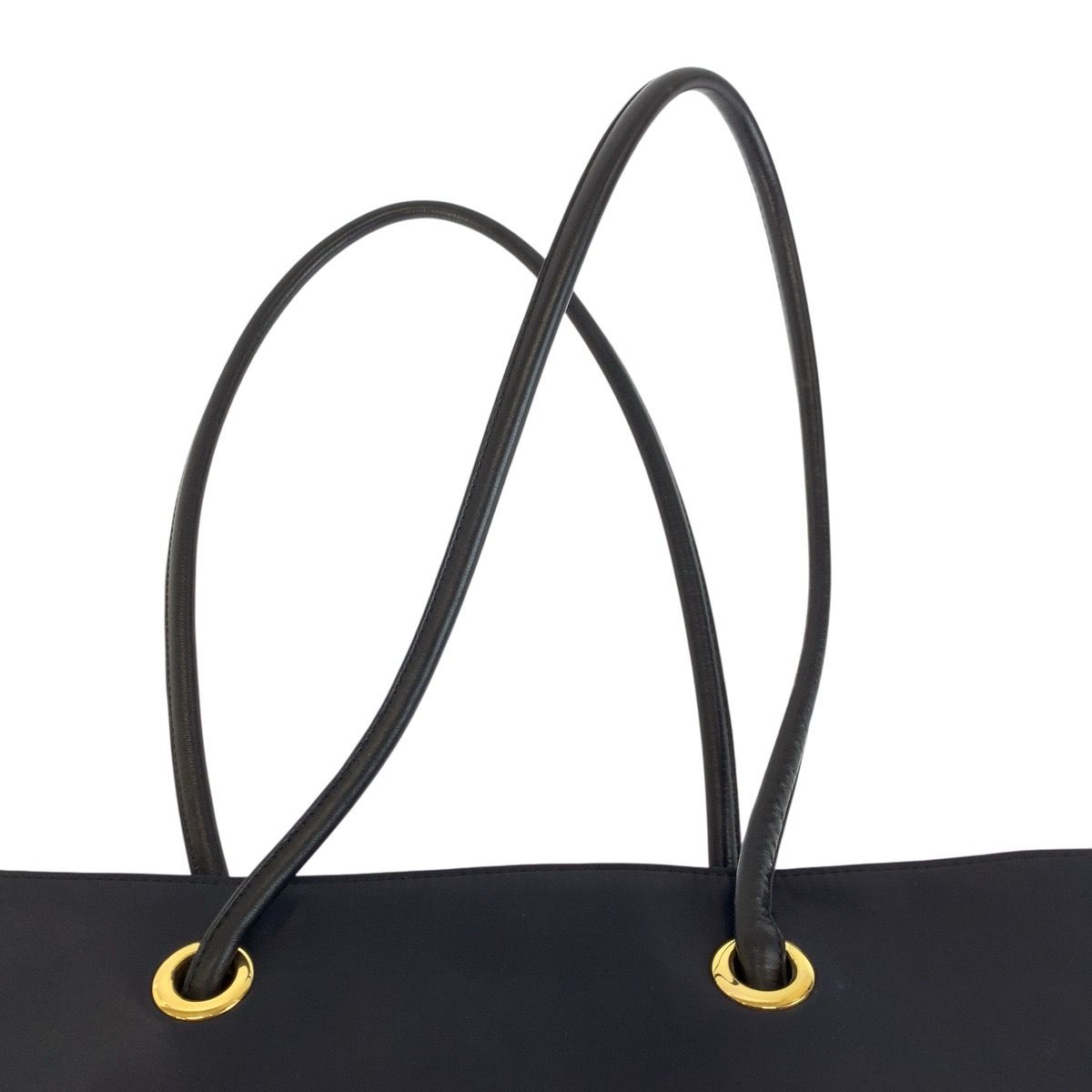 Saint Laurent Yves YSL Navy Gold Nylon Tote Shoulder Bag — view 7