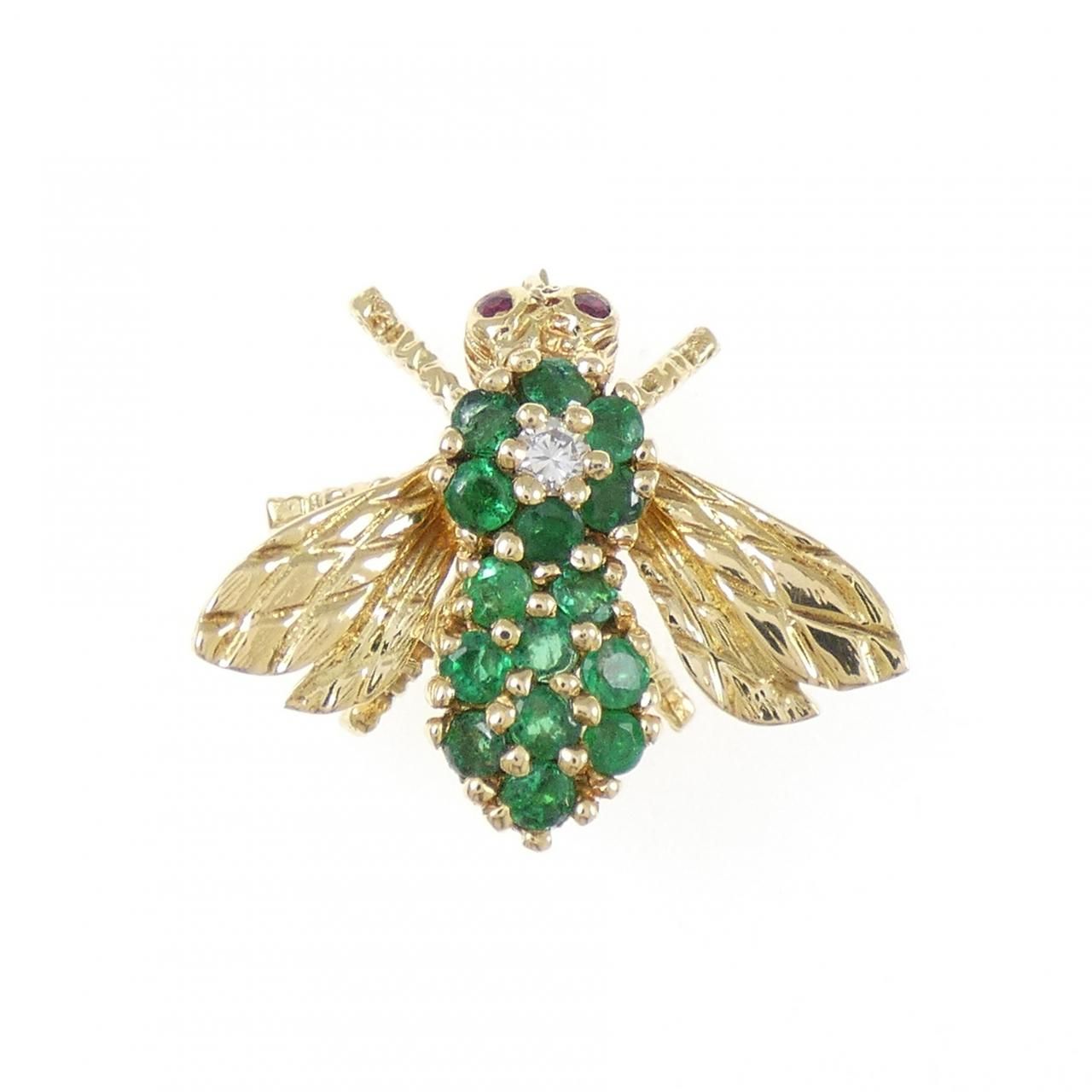Tiffany & Co Vintage Emerald Brooch — view 2