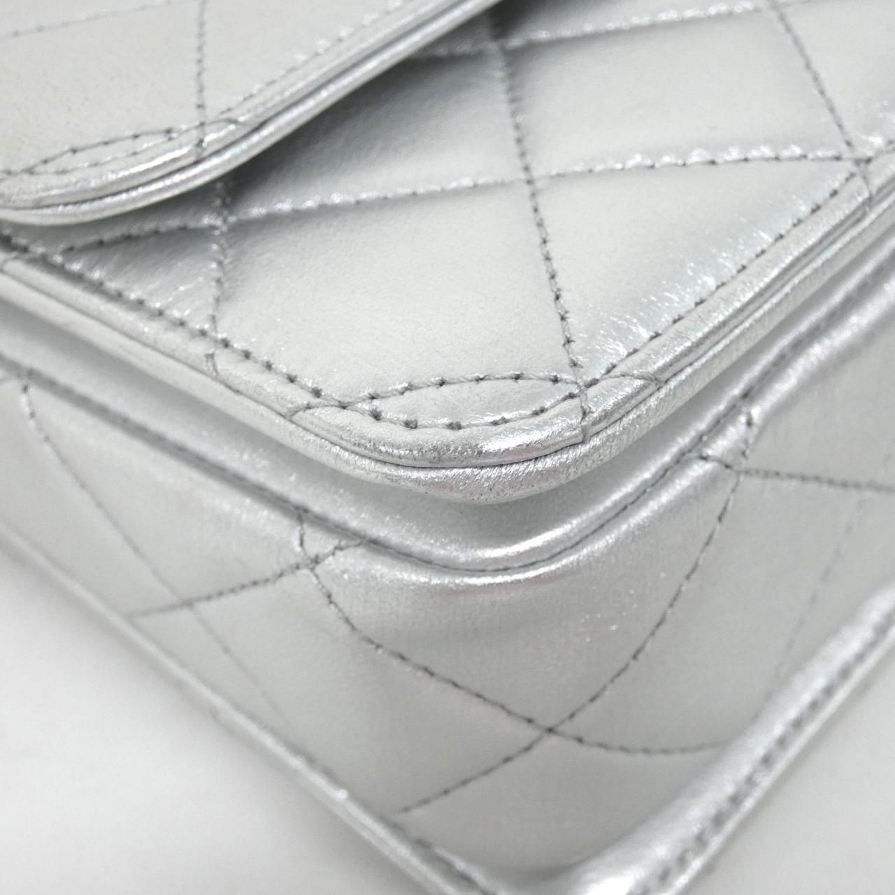 Chanel Bag Handbag Silver — view 3