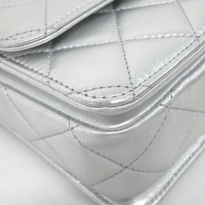 Chanel Bag Handbag Silver — view 3