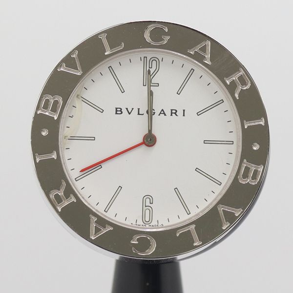 Bvlgari Quartz White Dial Travel Clock Nam