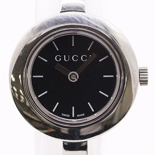 Gucci Round 105 Quartz Black Dial Watch