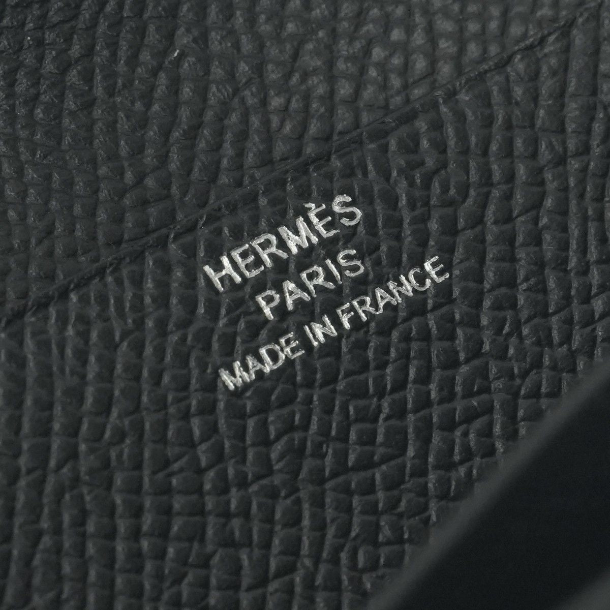 Hermes Bearn Souffle Wallet Epsom Noir Black Silver Veau — view 6