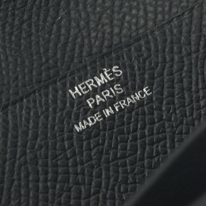 Hermes Bearn Souffle Wallet Epsom Noir Black Silver Veau — view 6