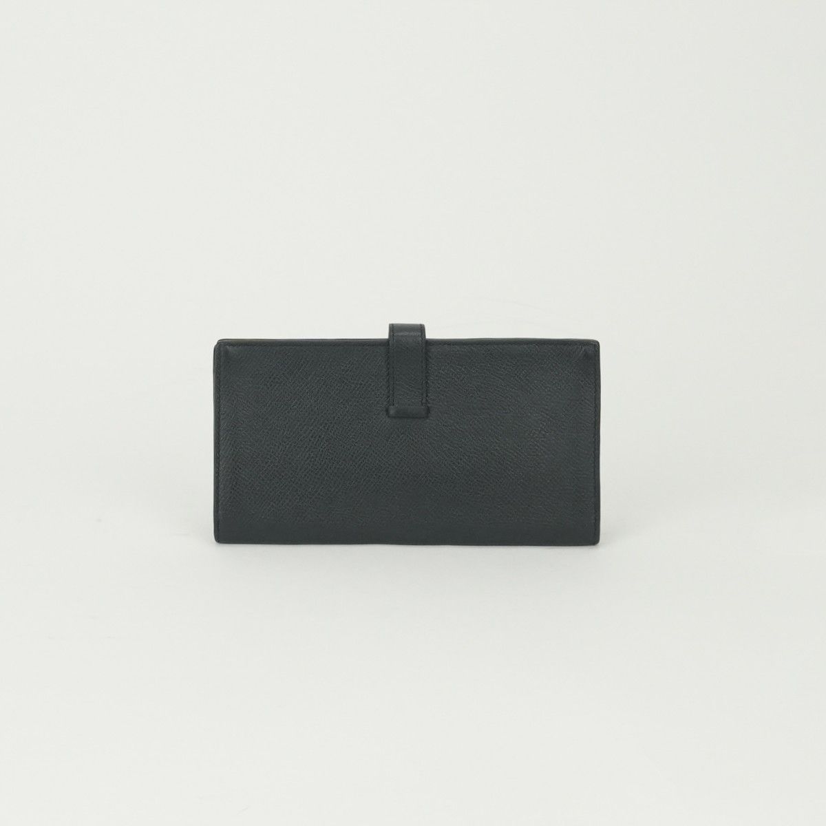 Hermes Bearn Souffle Wallet Epsom Noir Black Silver Veau — view 2