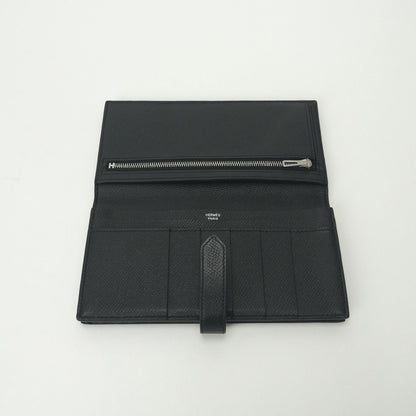 Hermes Bearn Souffle Wallet Epsom Noir Black Silver Veau — view 7