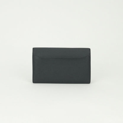 Hermes Constance Long Wallet Epsom Noir Black Pink Gold — view 2