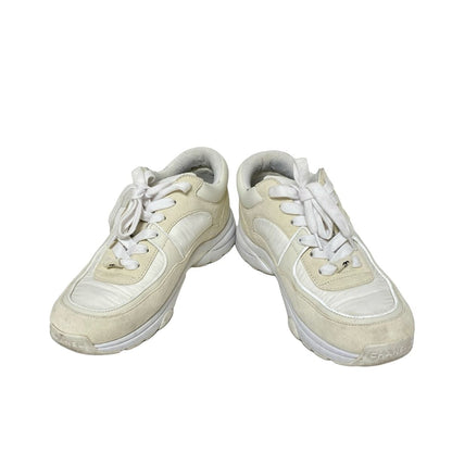 Chanel Sneakers 37 White Ivory CC Logo Leather — view 2