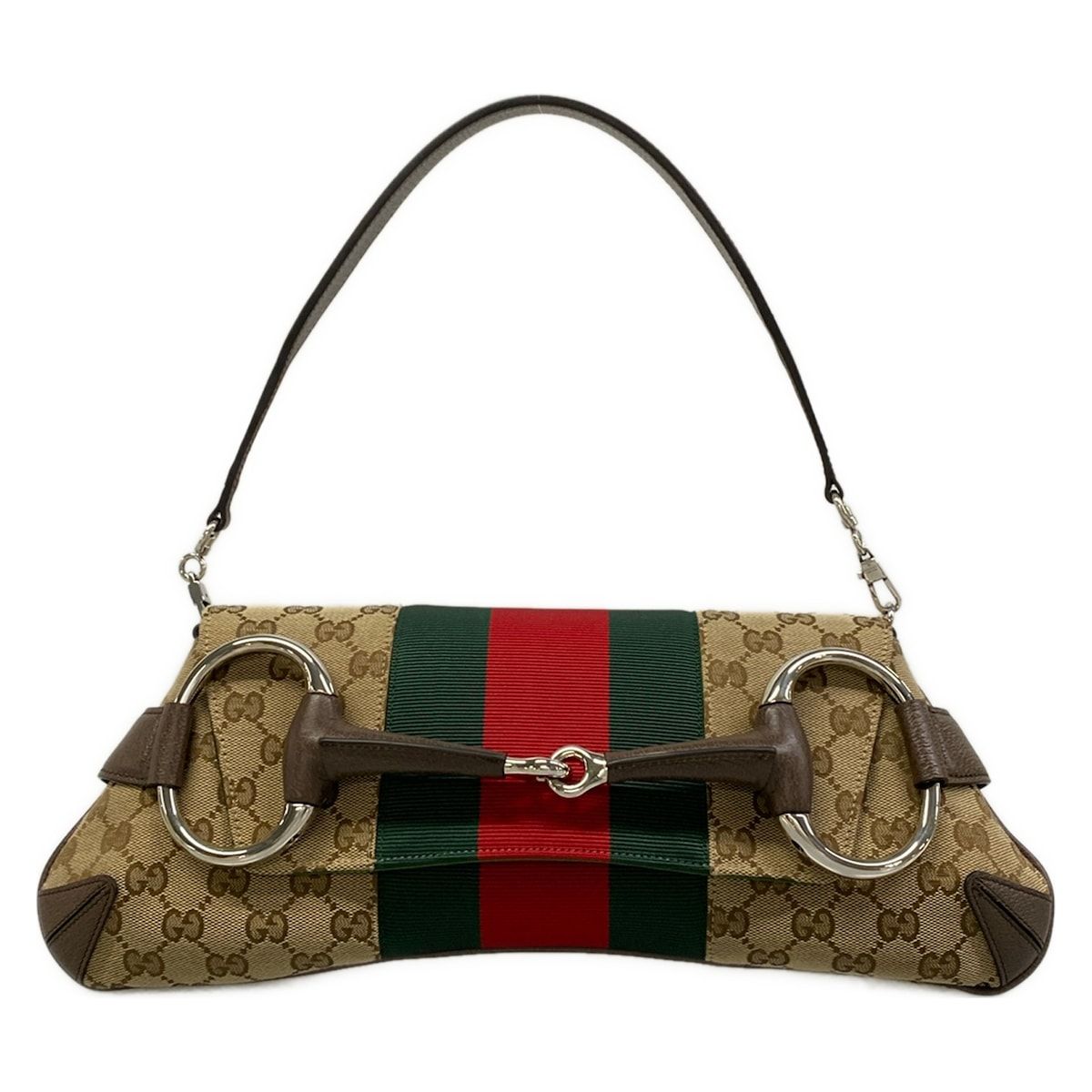 Gucci Shoulder Bag Horsebit Chain Bag Sherry Removable Strap Leather
