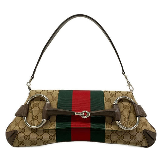 Gucci Shoulder Bag Horsebit Chain Bag Sherry Removable Strap Leather
