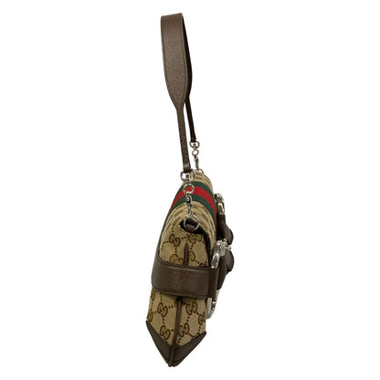 Gucci Shoulder Bag Horsebit Chain Bag Sherry Removable Strap Leather — view 2