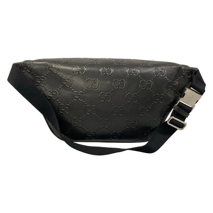 Gucci Waist Pouch Jumbo GG Large Belt Bag Black Leather — view 3