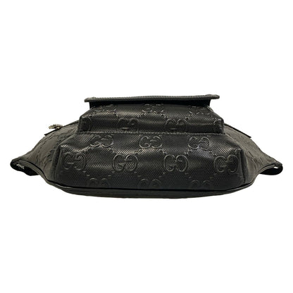 Gucci Waist Pouch Jumbo GG Large Belt Bag Black Leather — view 5