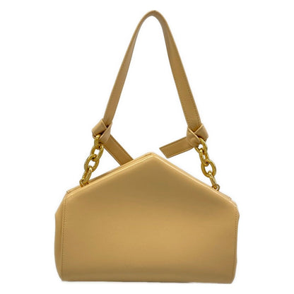Bottega Veneta Handbag Tip Beige Chain Handle Leather