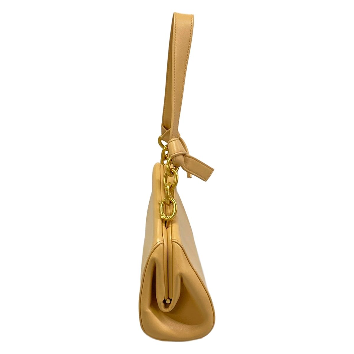 Bottega Veneta Handbag Tip Beige Chain Handle Leather — view 4