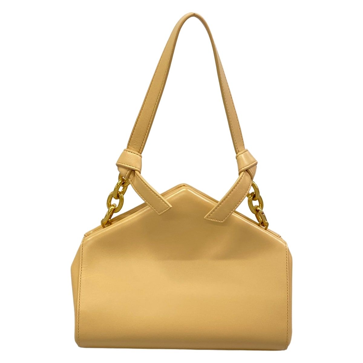 Bottega Veneta Handbag Tip Beige Chain Handle Leather — view 3