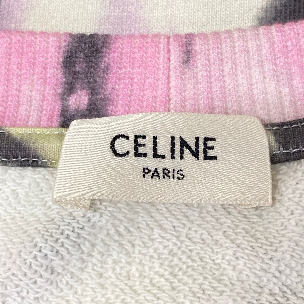 Celine Sweatshirt XS Pink Yellow Multi Cotton — view 3