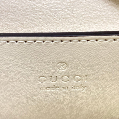 Gucci Shoulder Bag GG Marmont Ivory Gold Leather — view 9