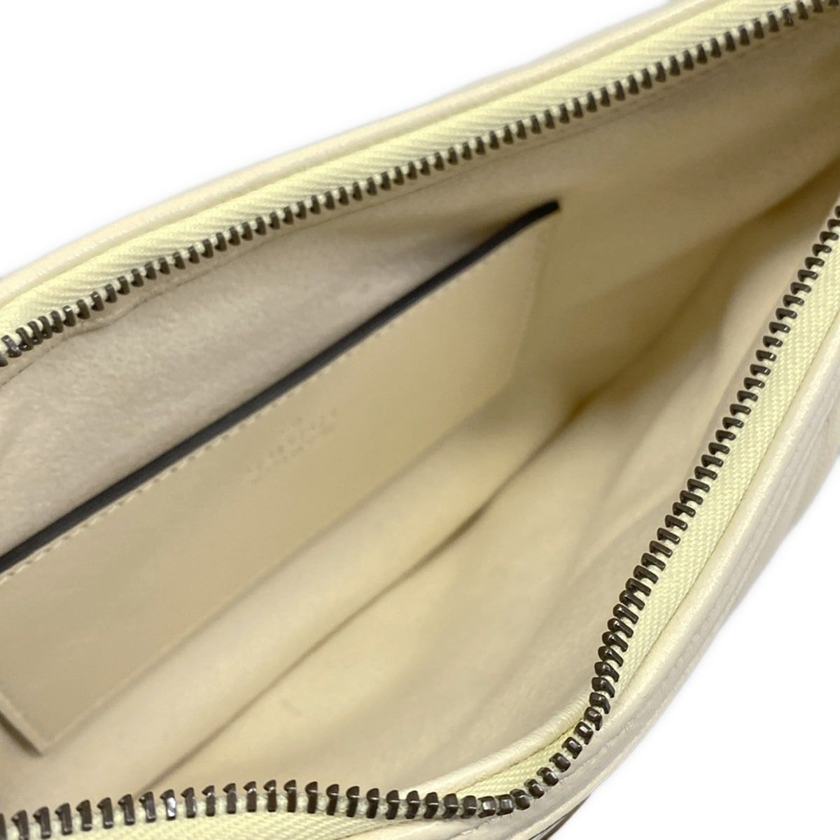 Gucci Shoulder Bag GG Marmont Ivory Gold Leather — view 7