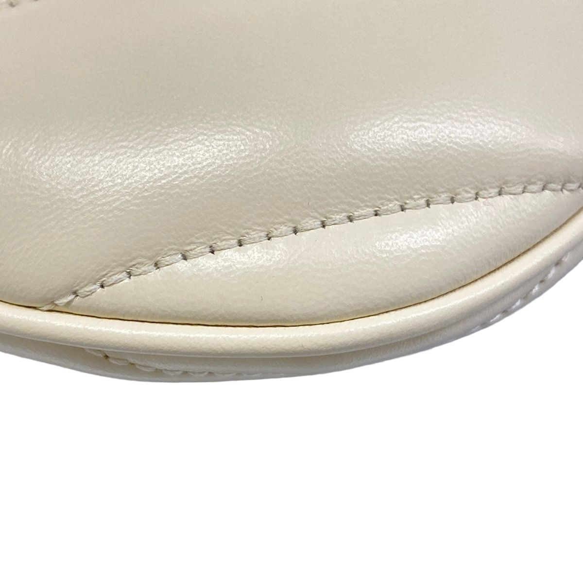 Gucci Shoulder Bag GG Marmont Ivory Gold Leather — view 6