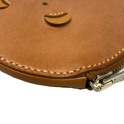 Hermes Coin Case Animal Brown Bear Leather — view 6