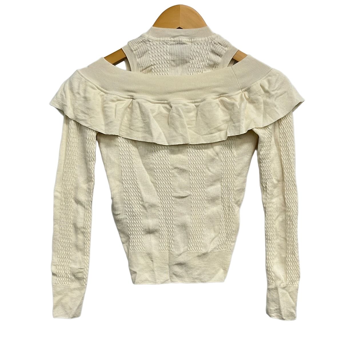 Fendi 3/4 Sleeve Sweater 40 M Ivory Crew — view 2
