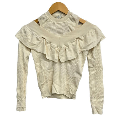 Fendi 3/4 Sleeve Sweater 40 M Ivory Crew