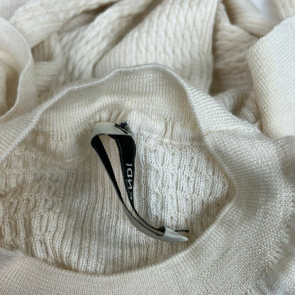 Fendi 3/4 Sleeve Sweater 40 M Ivory Crew — view 6