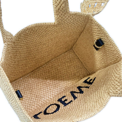 Loewe Tote Font Small Natural Ruffle — view 7