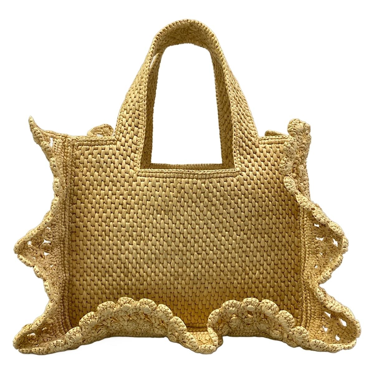 Loewe Tote Font Small Natural Ruffle — view 3