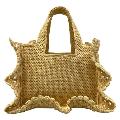 Loewe Tote Font Small Natural Ruffle — view 3