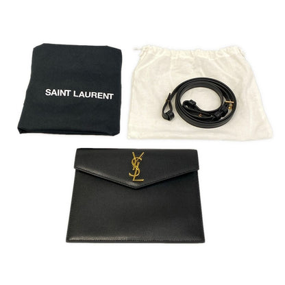 Saint Laurent Paris Handbag Uptown Small 0619 Black Leather — view 8