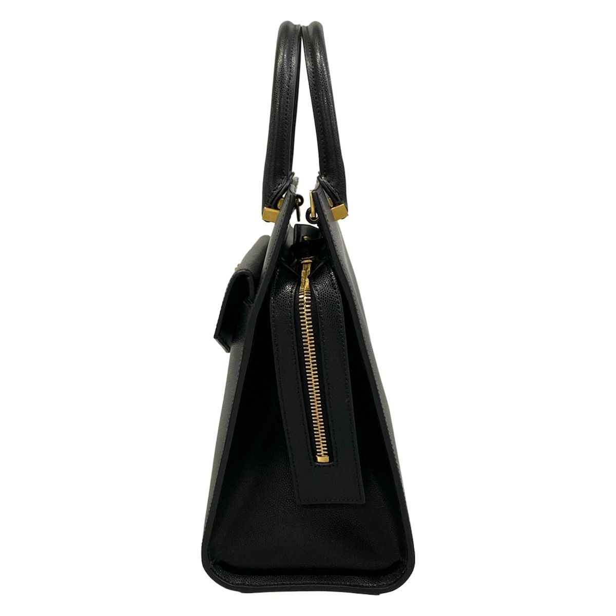 Saint Laurent Paris Handbag Uptown Small 0619 Black Leather — view 4