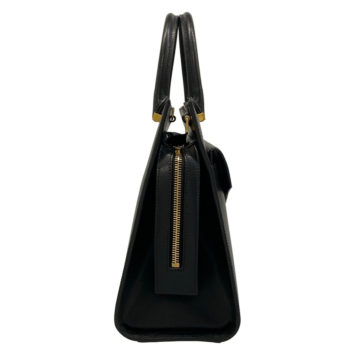 Saint Laurent Paris Handbag Uptown Small 0619 Black Leather — view 2