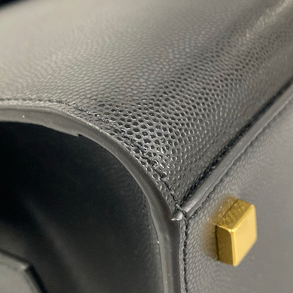 Saint Laurent Paris Handbag Uptown Small 0619 Black Leather — view 6