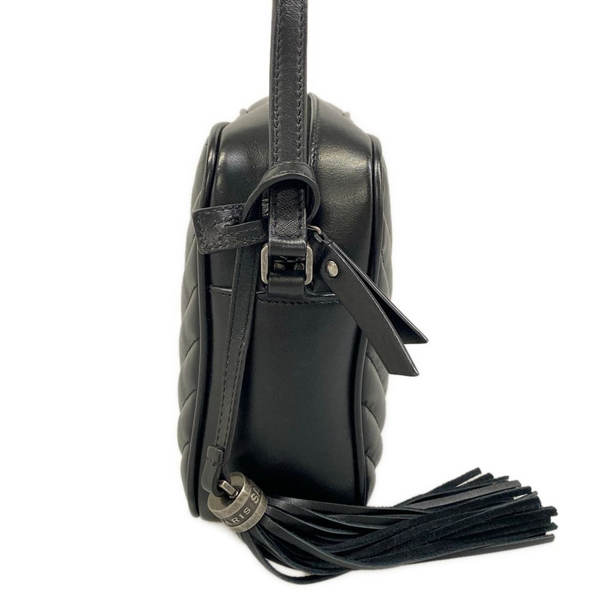 Saint Laurent Paris Shoulder Bag Black Leather — view 2